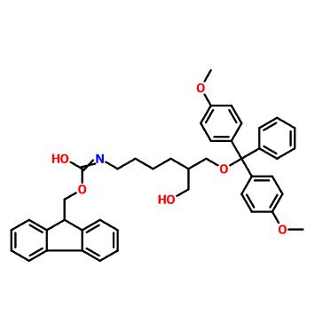 CAS: 147190-32-7 1-O-DiMethoxytrityl-2-(N-FMoc)-4-AMinobutyl)-1,{6}}propanediol, 90 y cant Yn Wyn I Solid Melyn